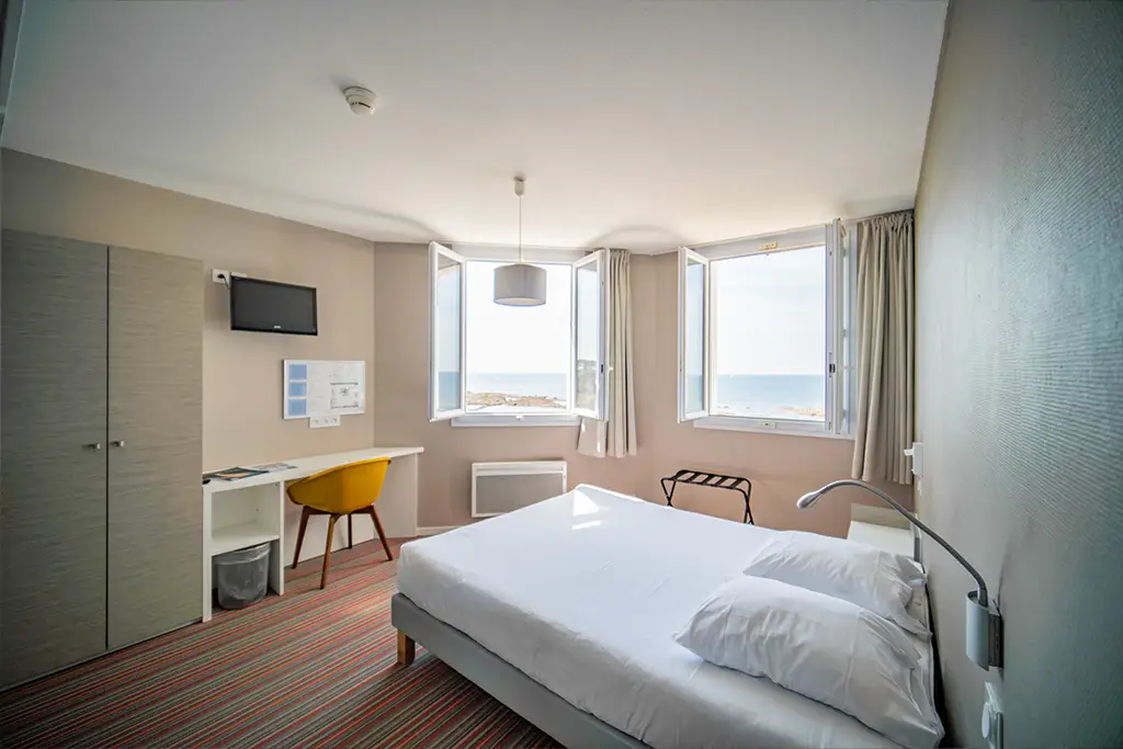 chambre vue mer double à Les Sables d'Olonne hôtel La Villa Saint Jean