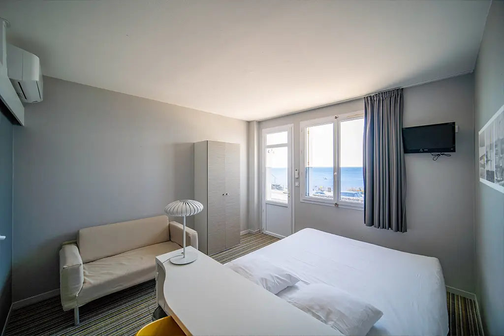 chambre privilège vue mer à Les Sables d'Olonne hôtel La Villa Saint Jean