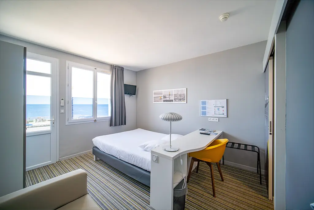 chambre privilège vue mer à Les Sables d'Olonne hôtel La Villa Saint Jean