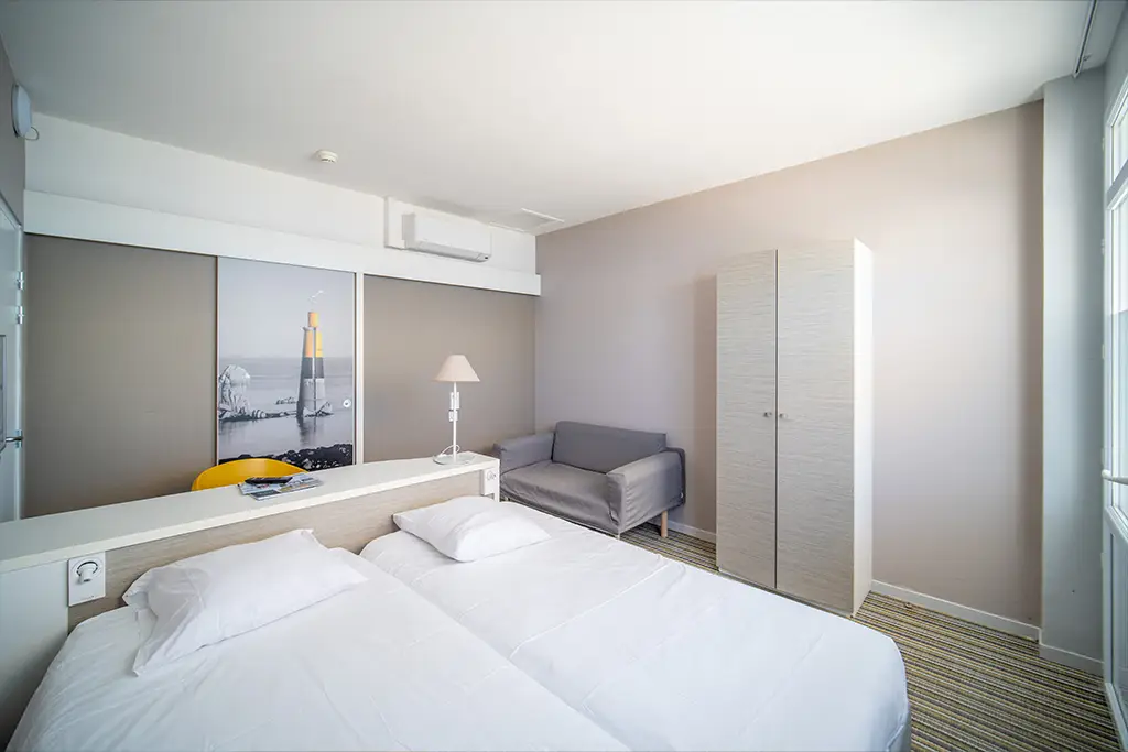 chambre privilège vue mer à Les Sables d'Olonne hôtel La Villa Saint Jean